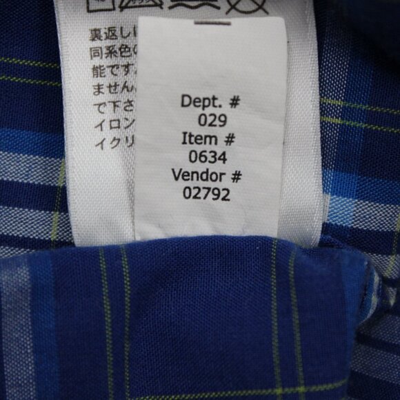 Eddie Bauer First Ascent Shirt Mens Large Tall Blue/White Poly/Rayon L/S Button - Picture 12 of 16